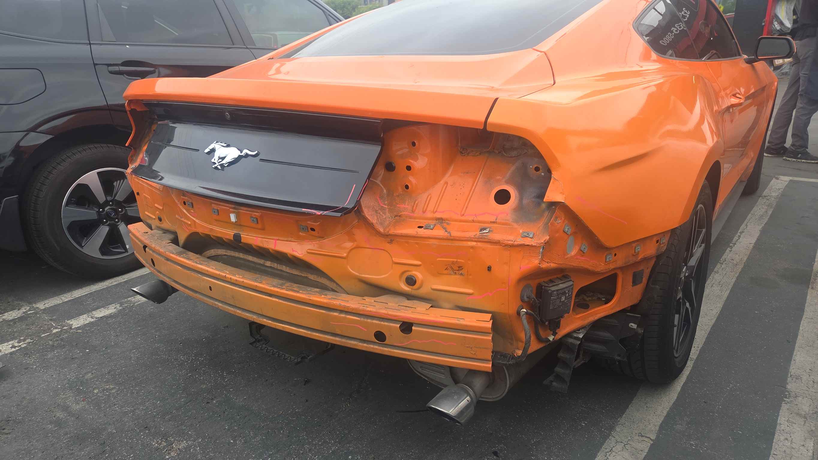 2021 Ford Mustang Rear Collision Repair before repair