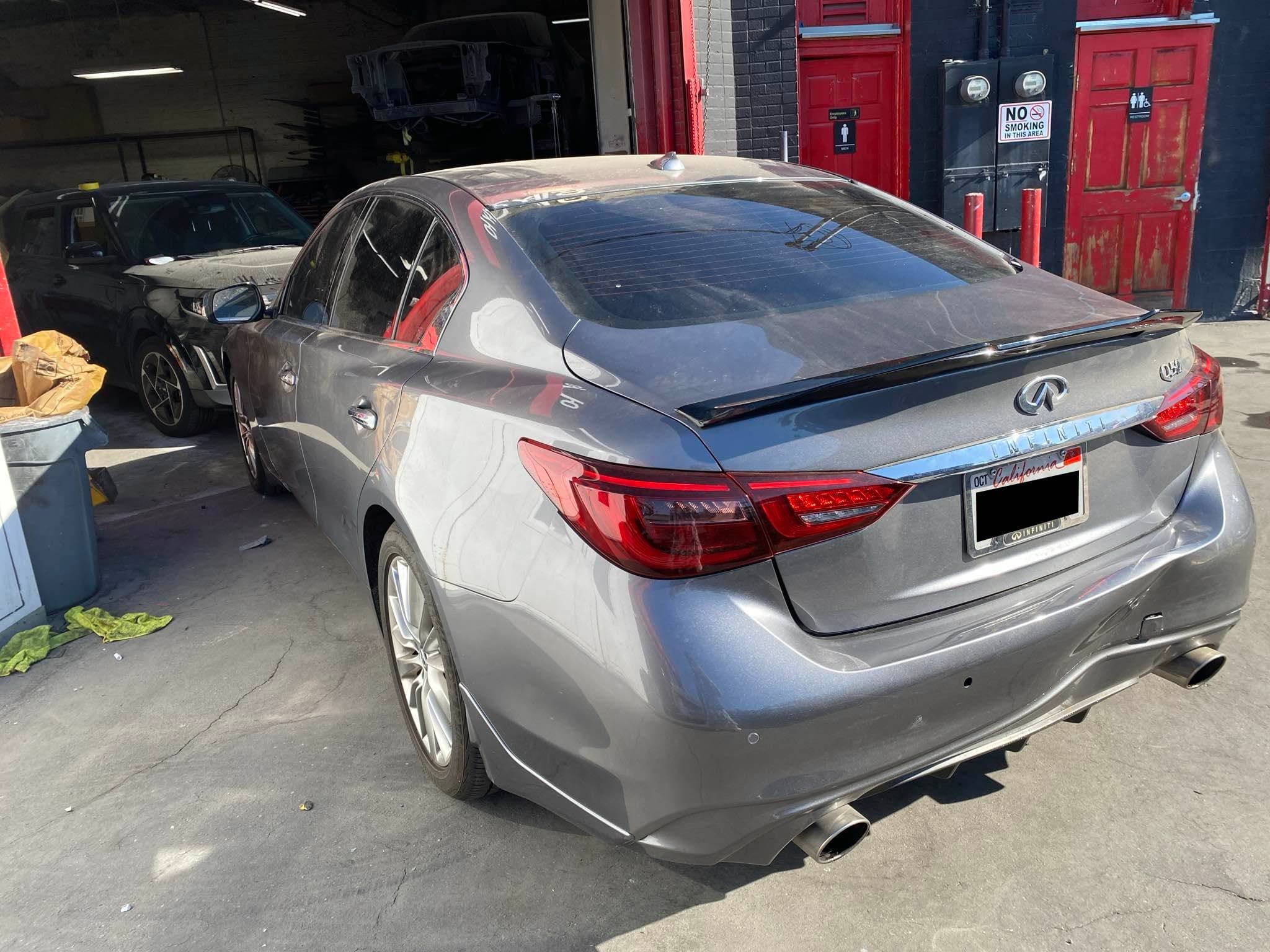 2023 Infiniti Q50 Rear Bumper Repair before repair