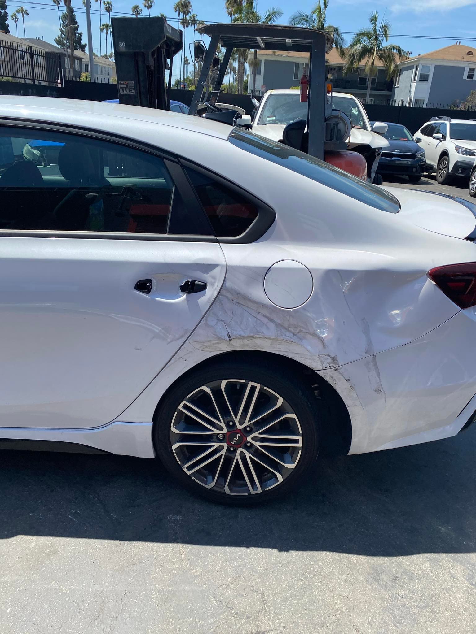 2024 Kia Forte Quarter Panel Repair before repair